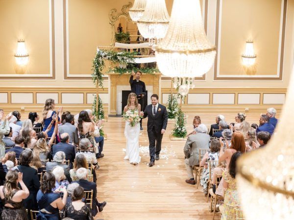 Gold ballroom ceremony
